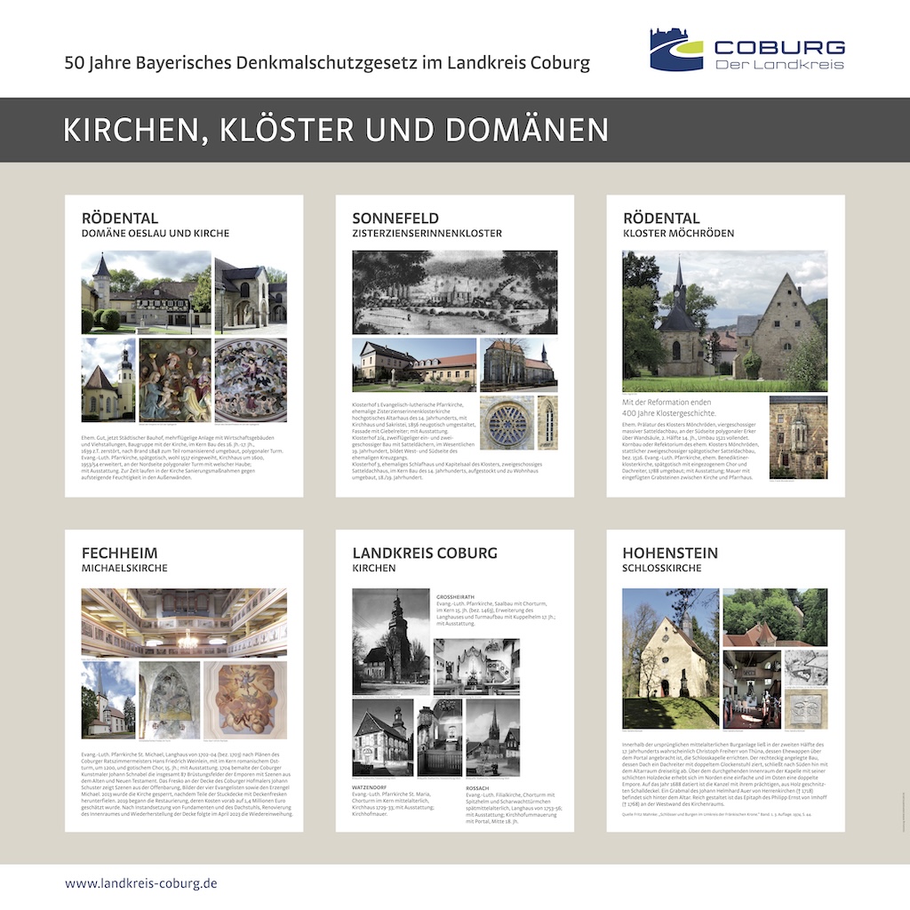 Kirchen, Klöster und Domänen